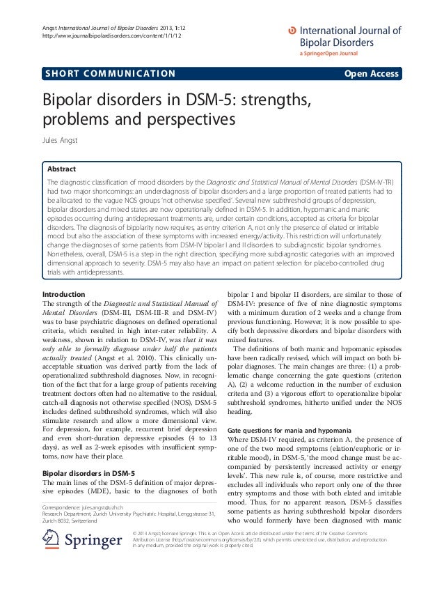 BIOPOLAR DISORDER RESEARCH PAPER
